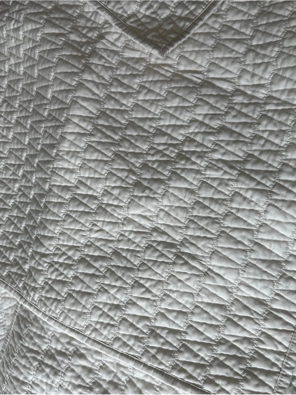 West Elm Ivory/Cream Quilted European Shams perfect condition - 3 shams